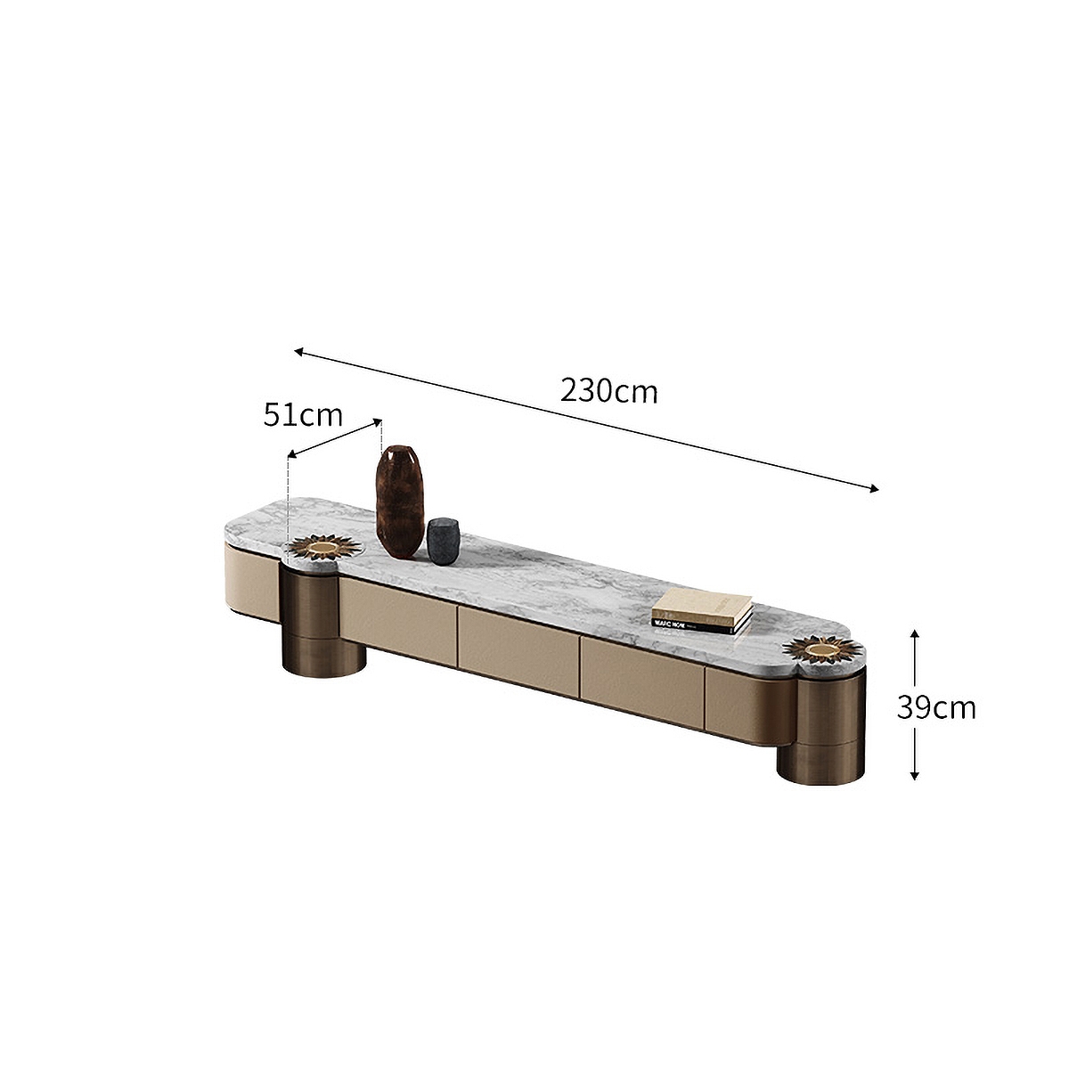 Golden Sunflower TV Cabinet