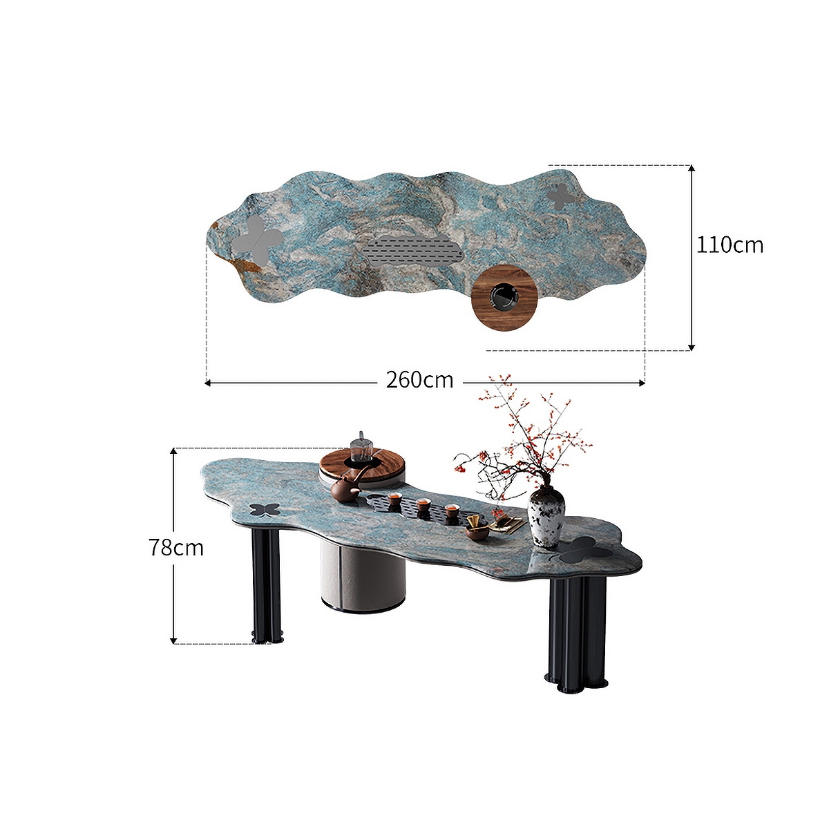 Cloud butterfly TeaTable