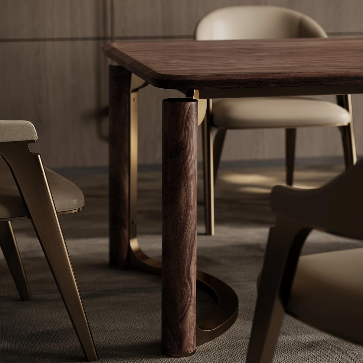 Arc dining-table