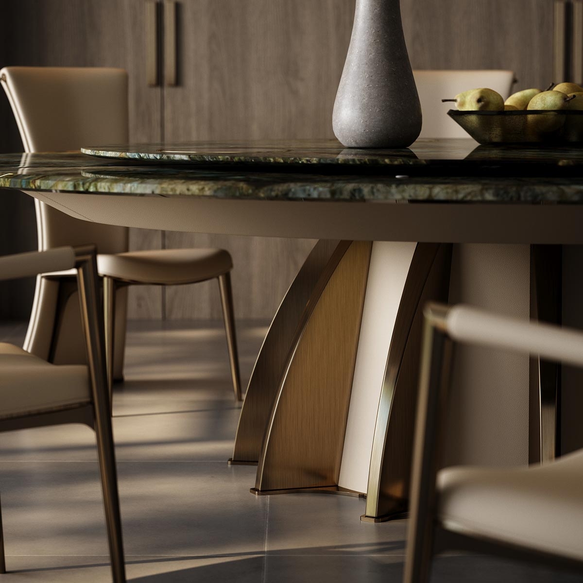 Tactful dining-table