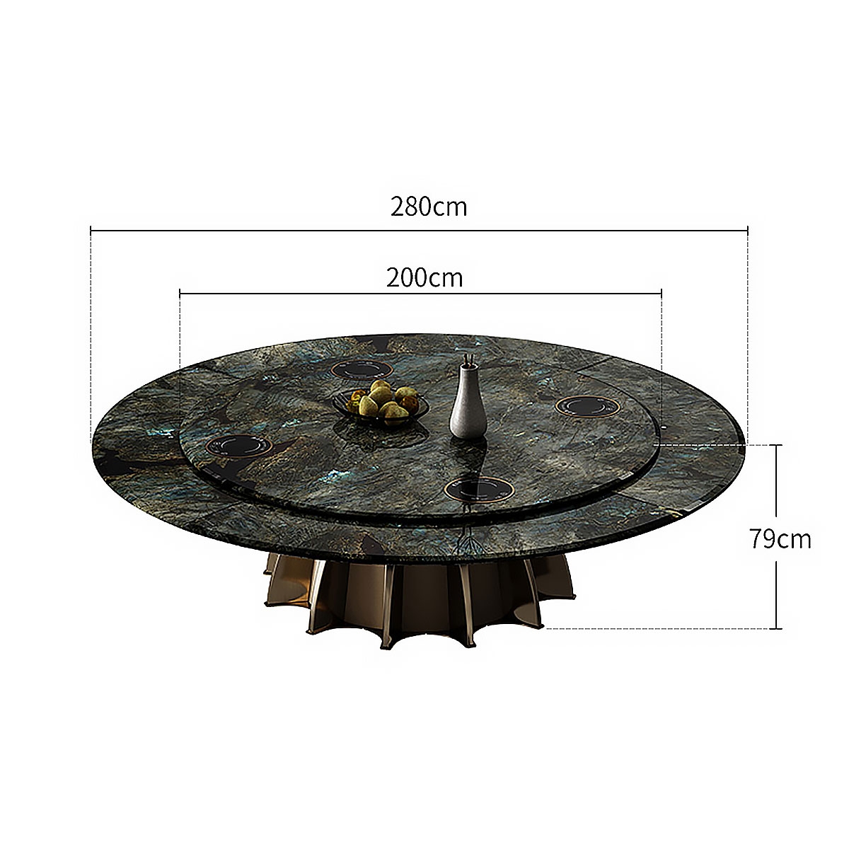 Tactful dining-table