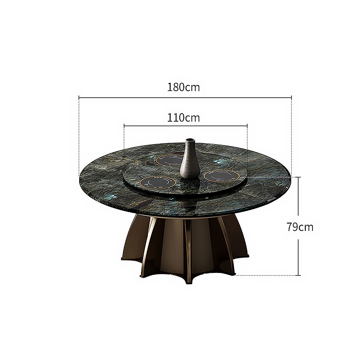 Tactful dining-table