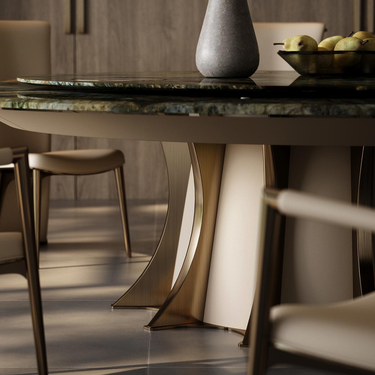 Tactful dining-table