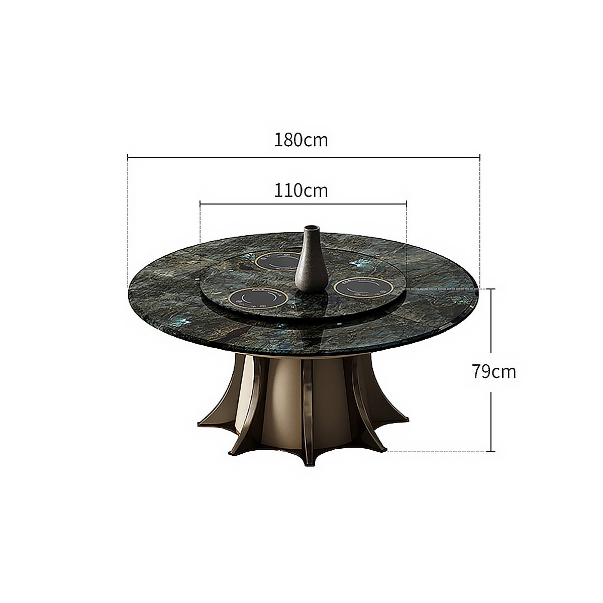 Tactful dining-table