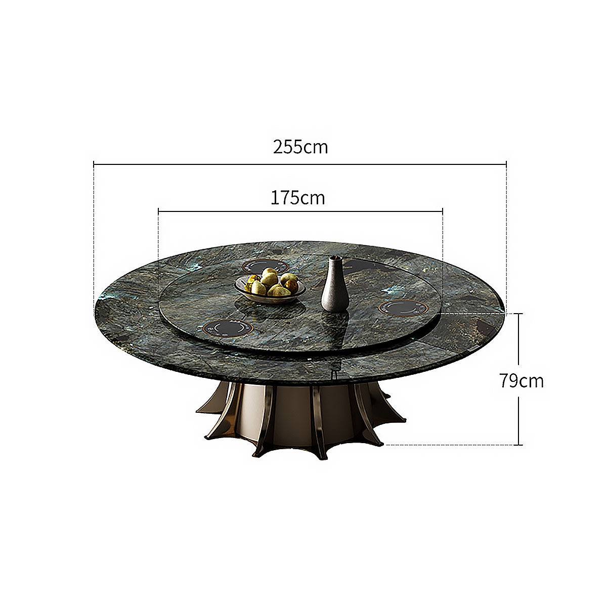 Tactful dining-table