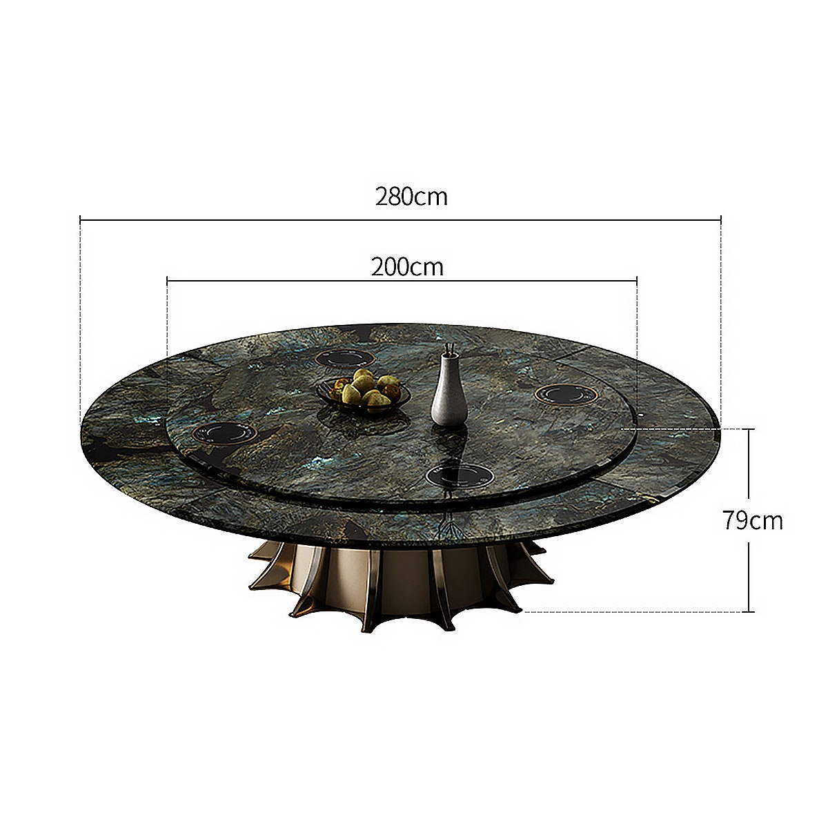 Tactful dining-table