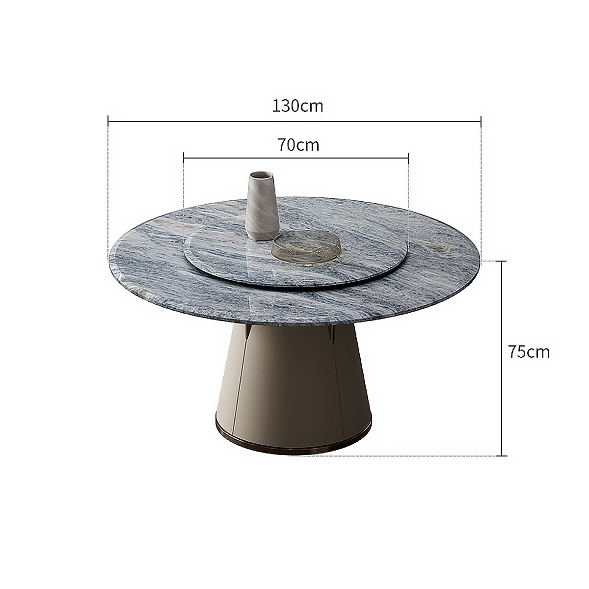 Tactful dining table