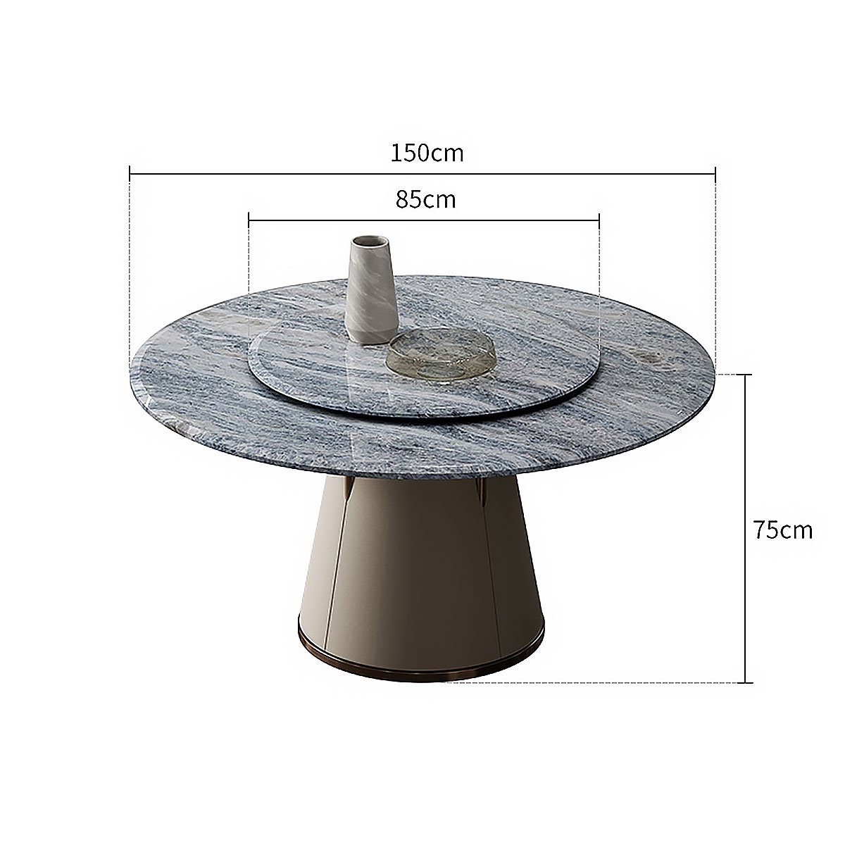 Tactful dining table