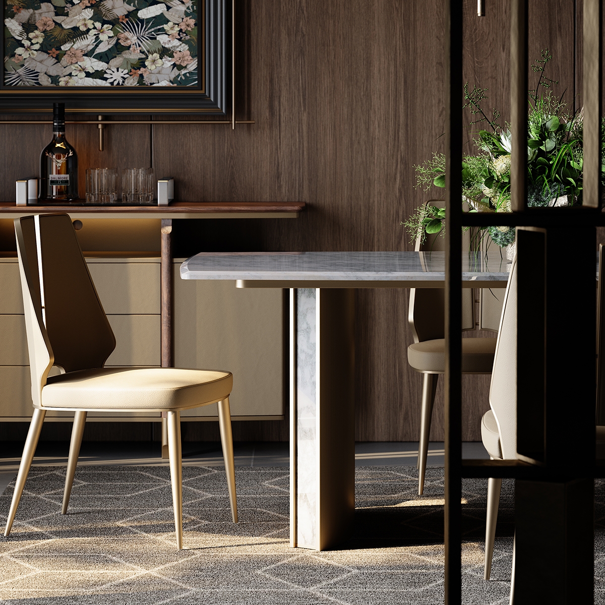 Extremely dining-table