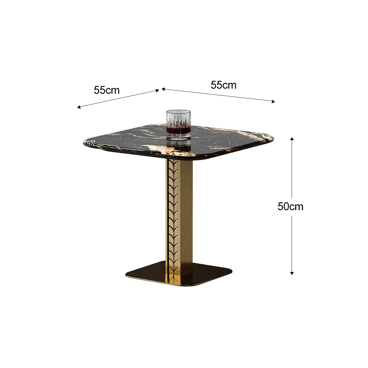 Gold Wheat Corner Table