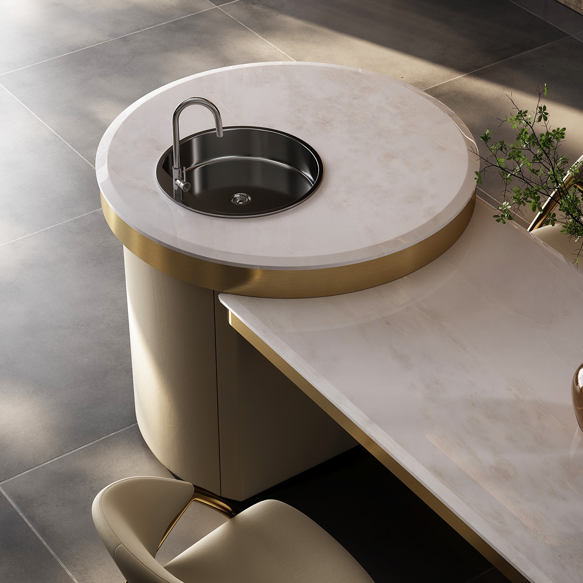 Tactful Island Dining Table