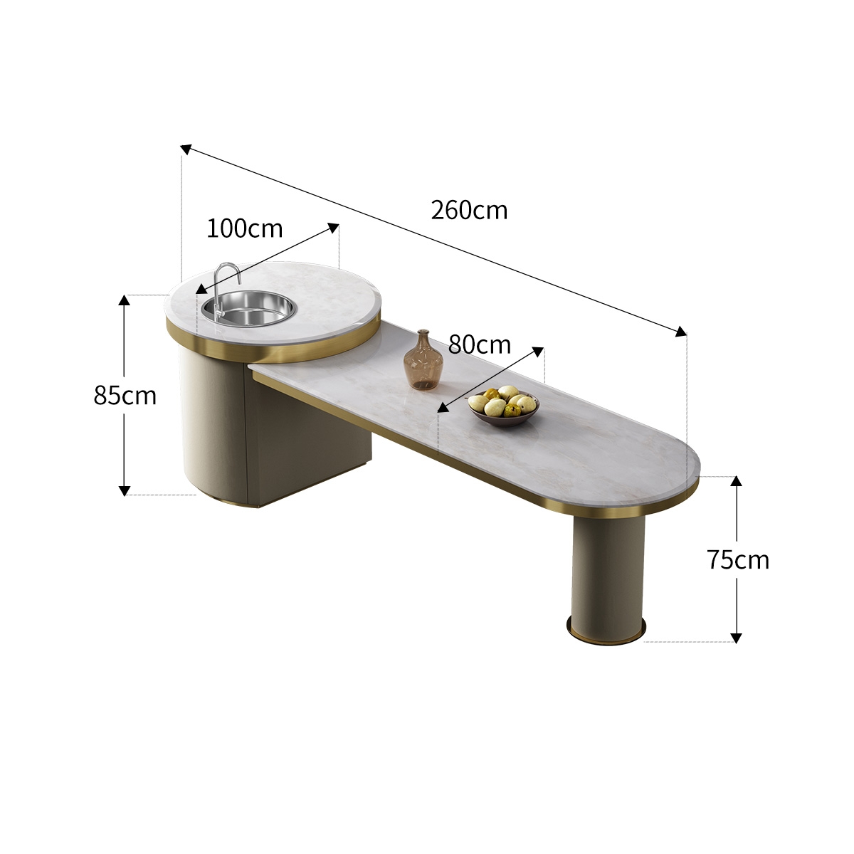 Tactful Island Dining Table