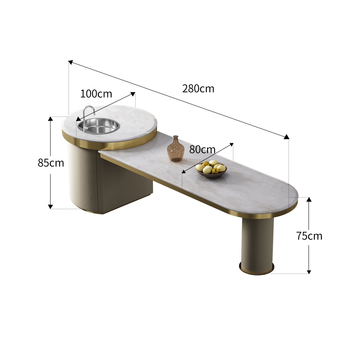 Tactful Island Dining Table