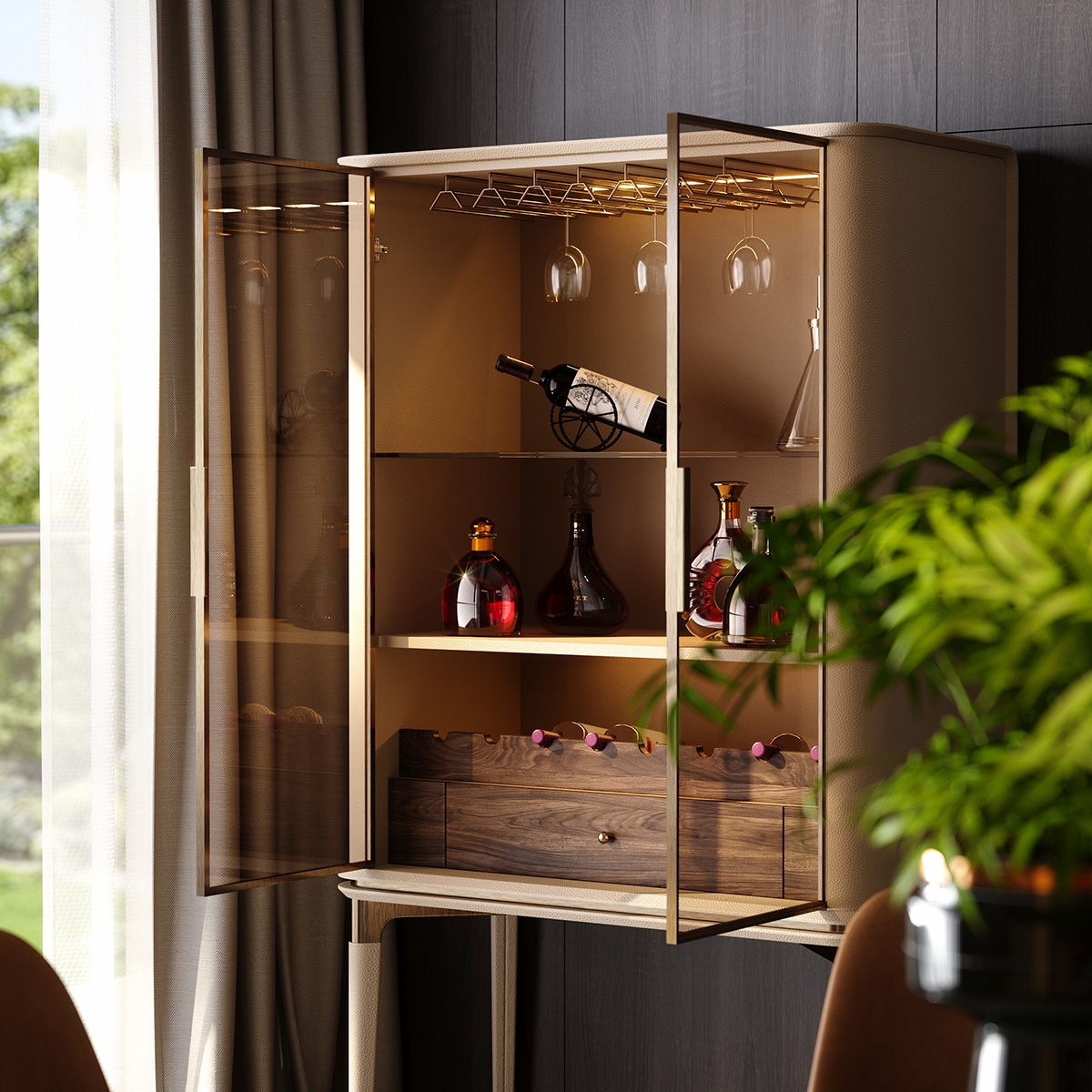 Pillar Wine Cabinet 2
