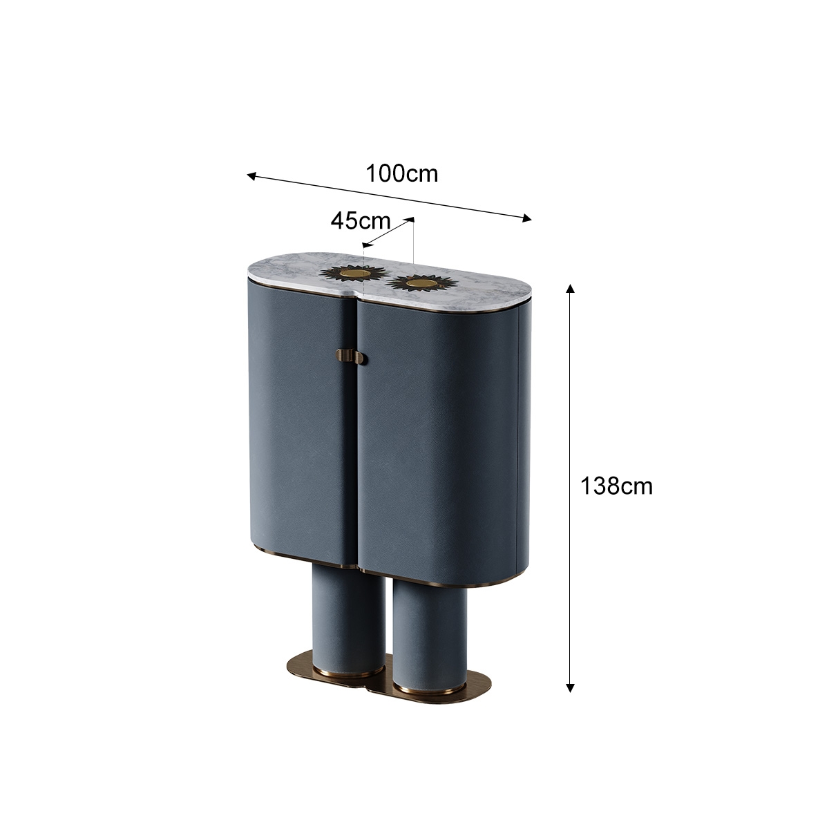 Golden Sunflower Wine Cabinet