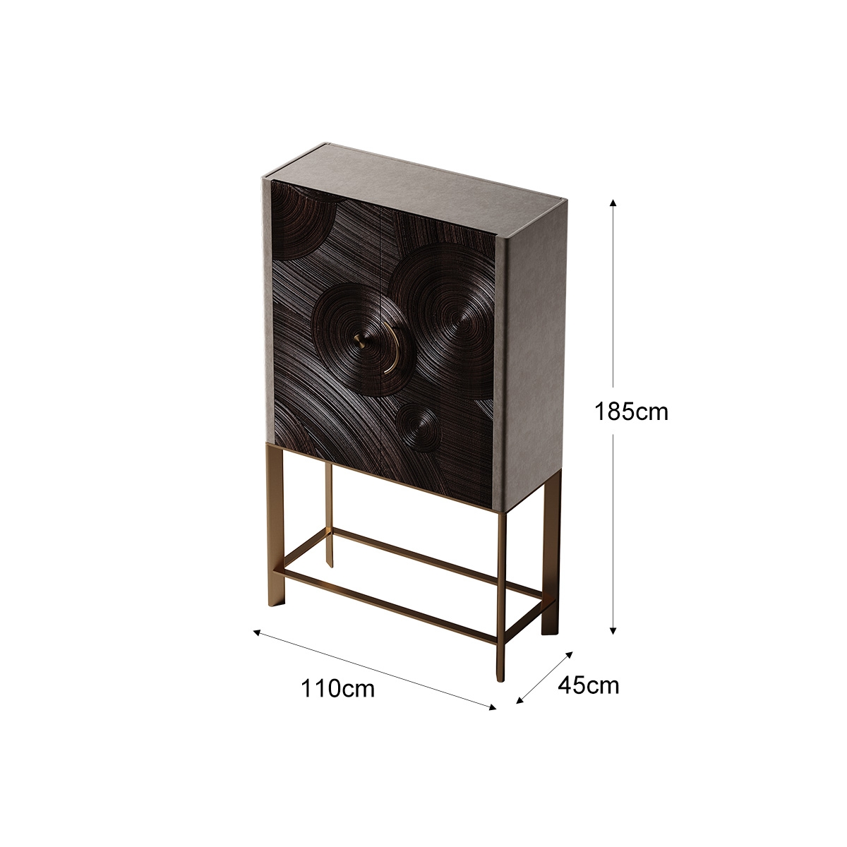 Starry Night Art Carved Wine Cabinet 3