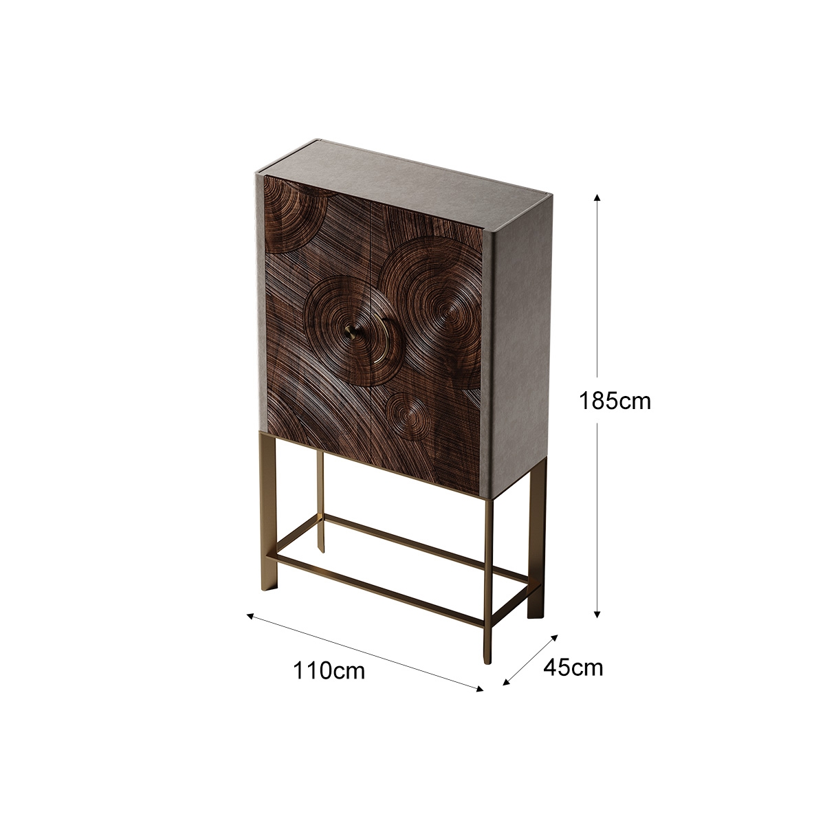 Starry Night Art Carved Wine Cabinet 3