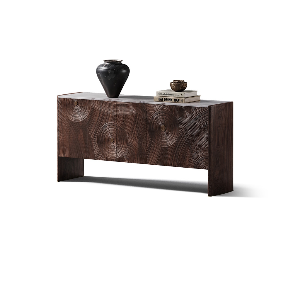 Starry Night Art Carved Sideboard