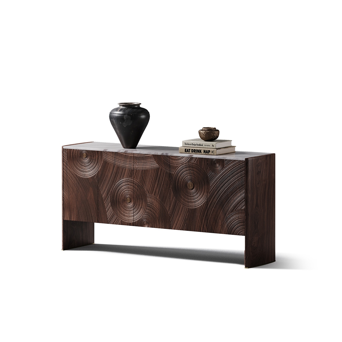 Starry Night Art Carved Sideboard