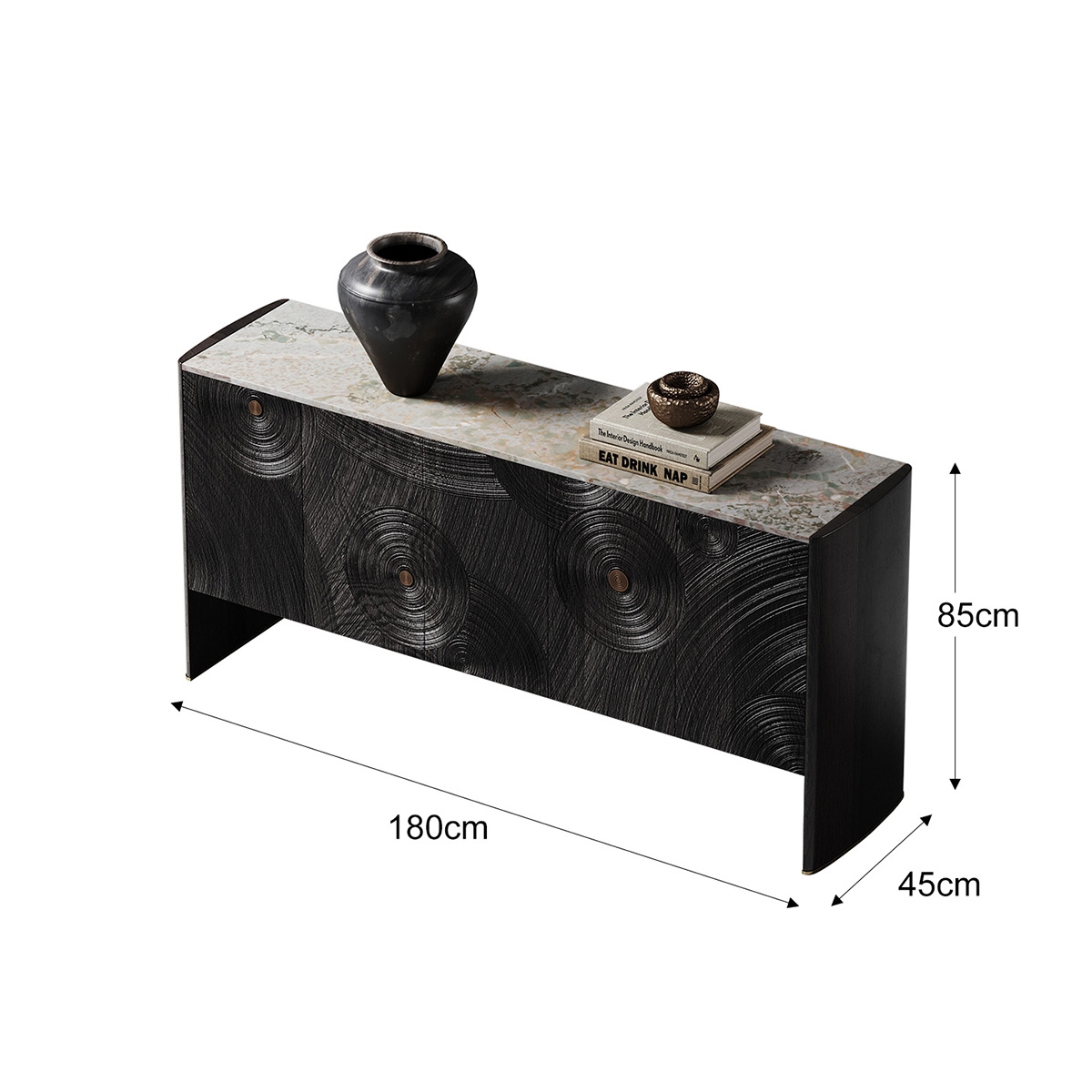 Starry Night Art Carved Sideboard