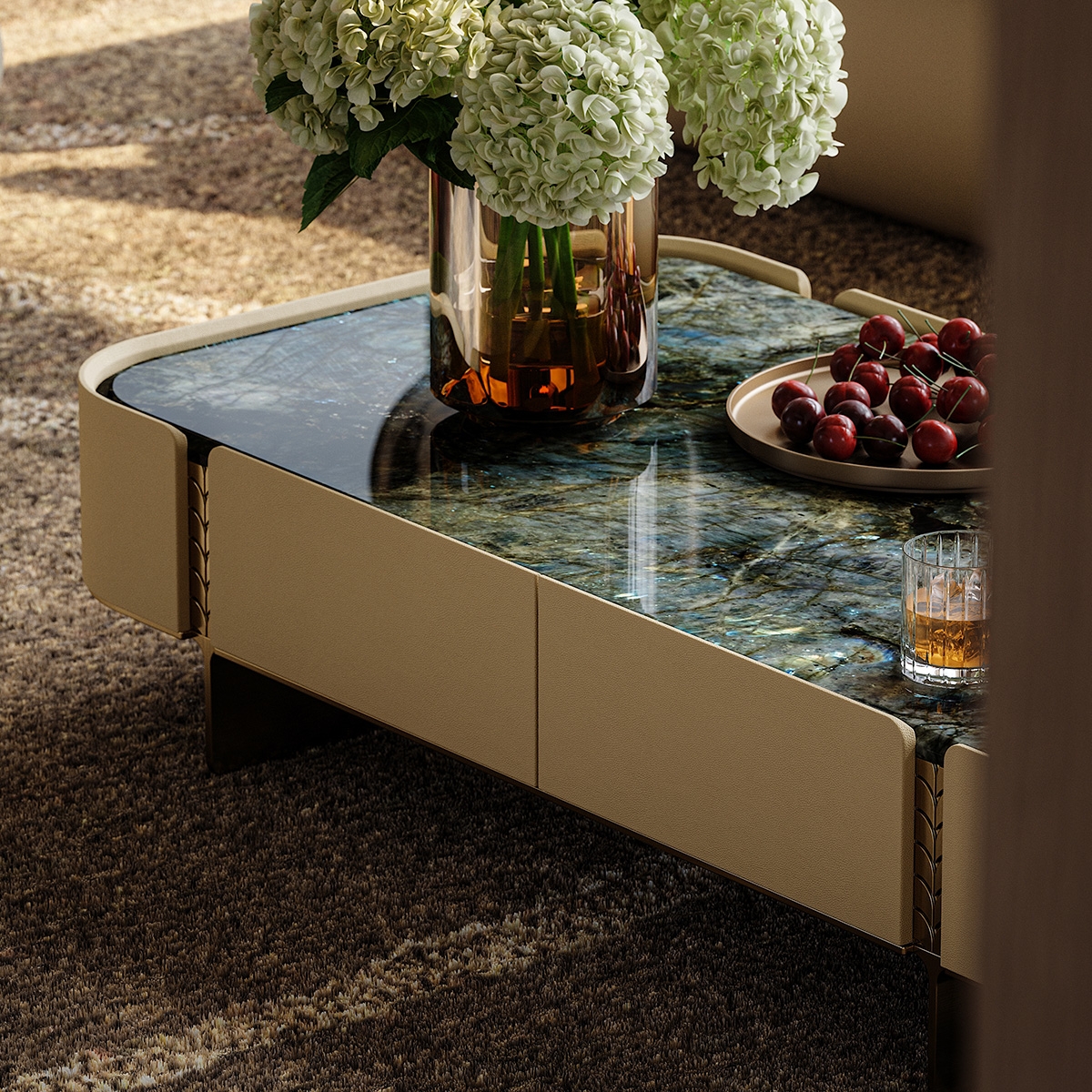 Gold Wheat Coffee Table