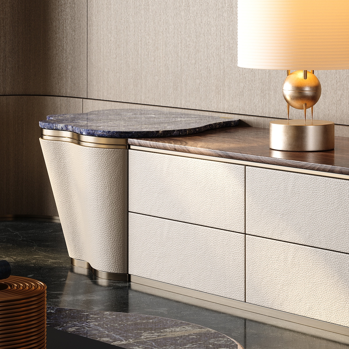 Lotus Leaf TV Cabinet