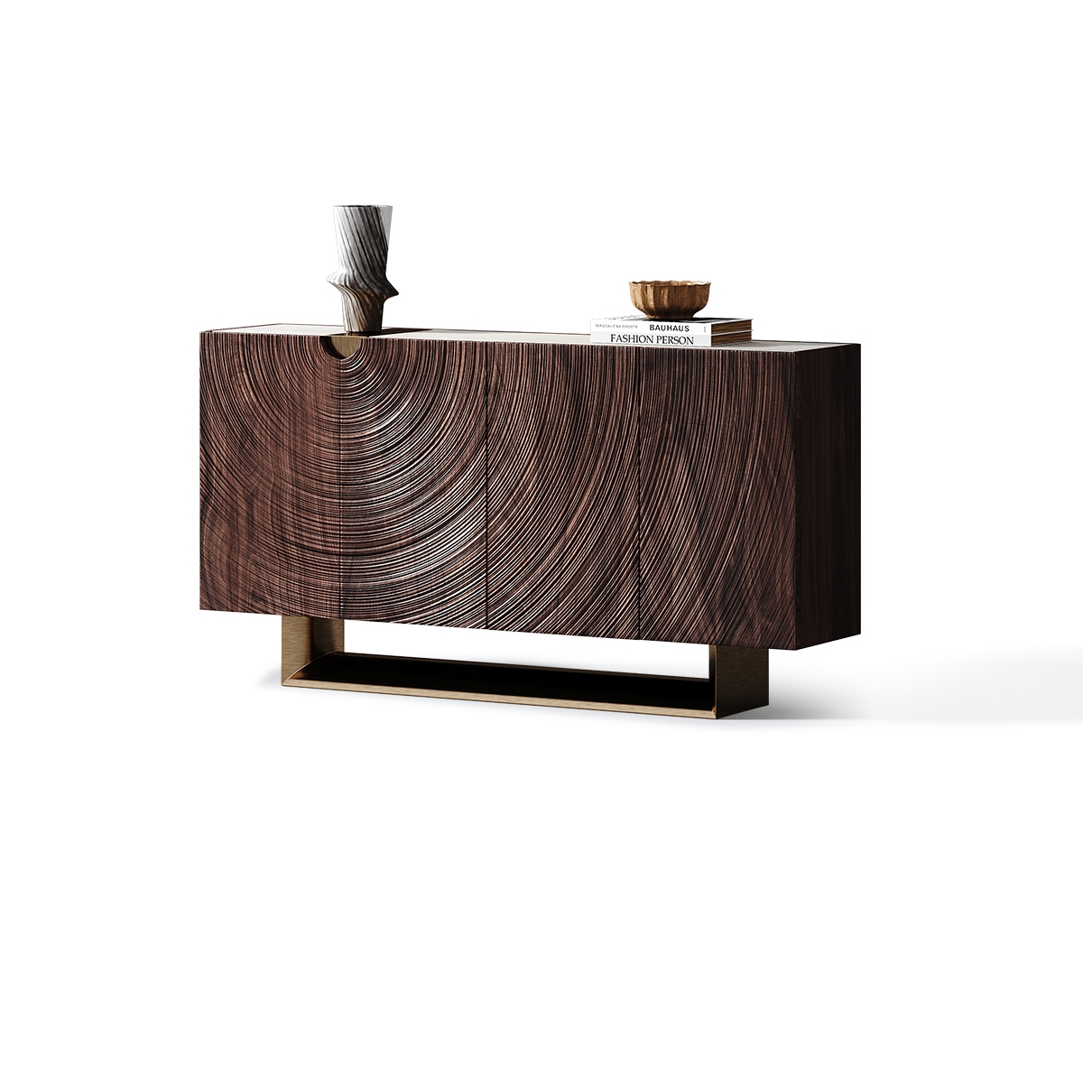 Ripple Art Carved Console Table