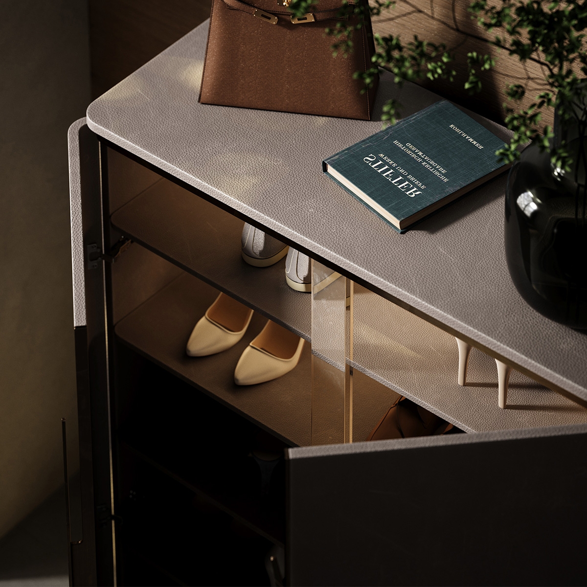 Leaf Shoe Cabinet