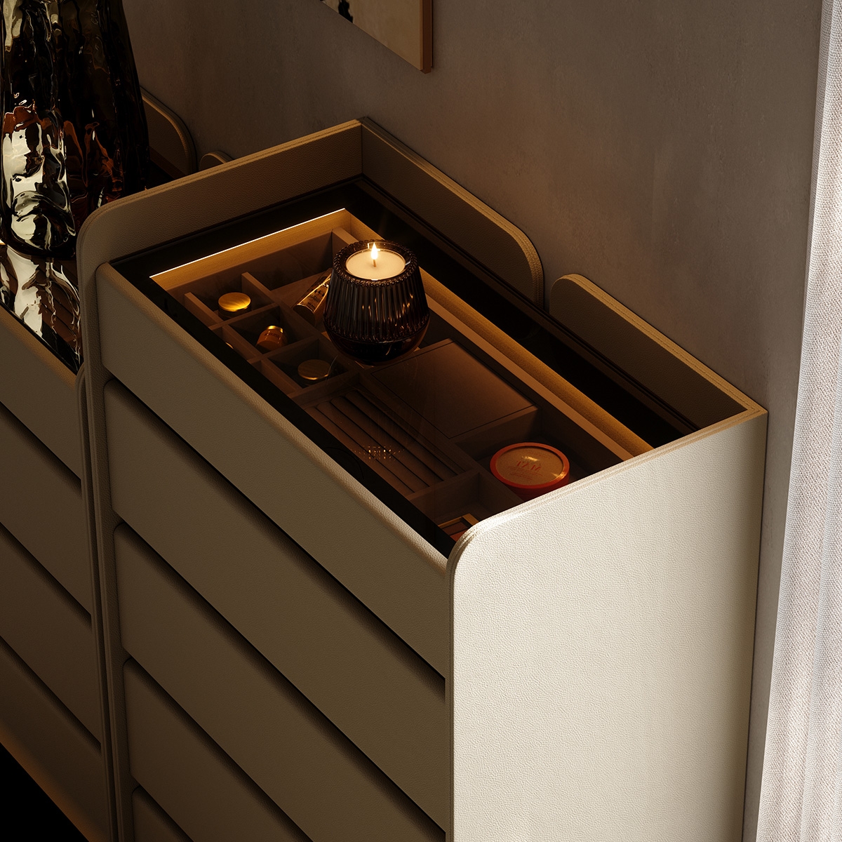 Wing Chest of Drawers