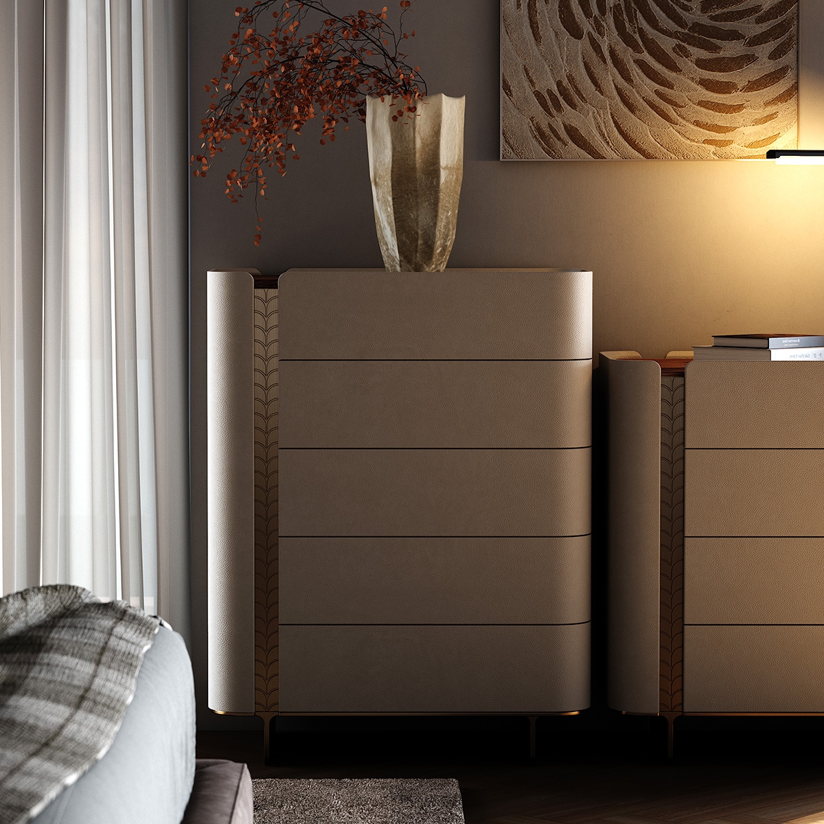 Gold Wheat Chest of Drawers