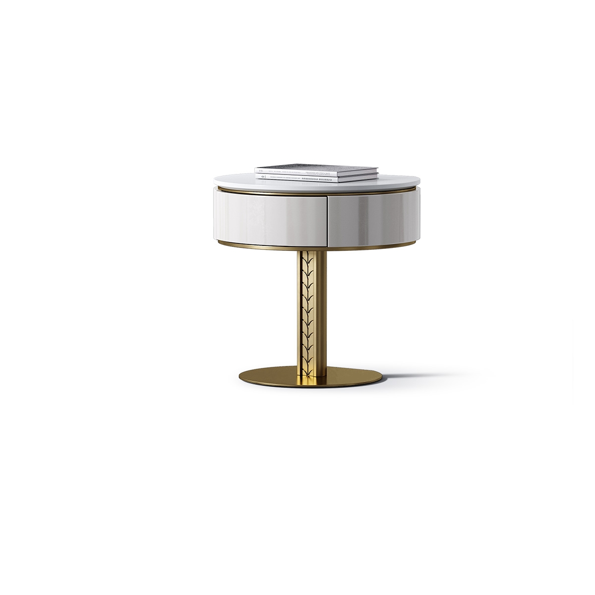Gold Wheat Bedside Table