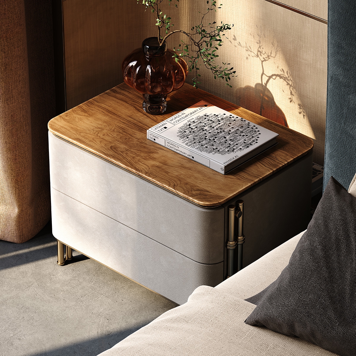 Bamboo Bedside Table 1