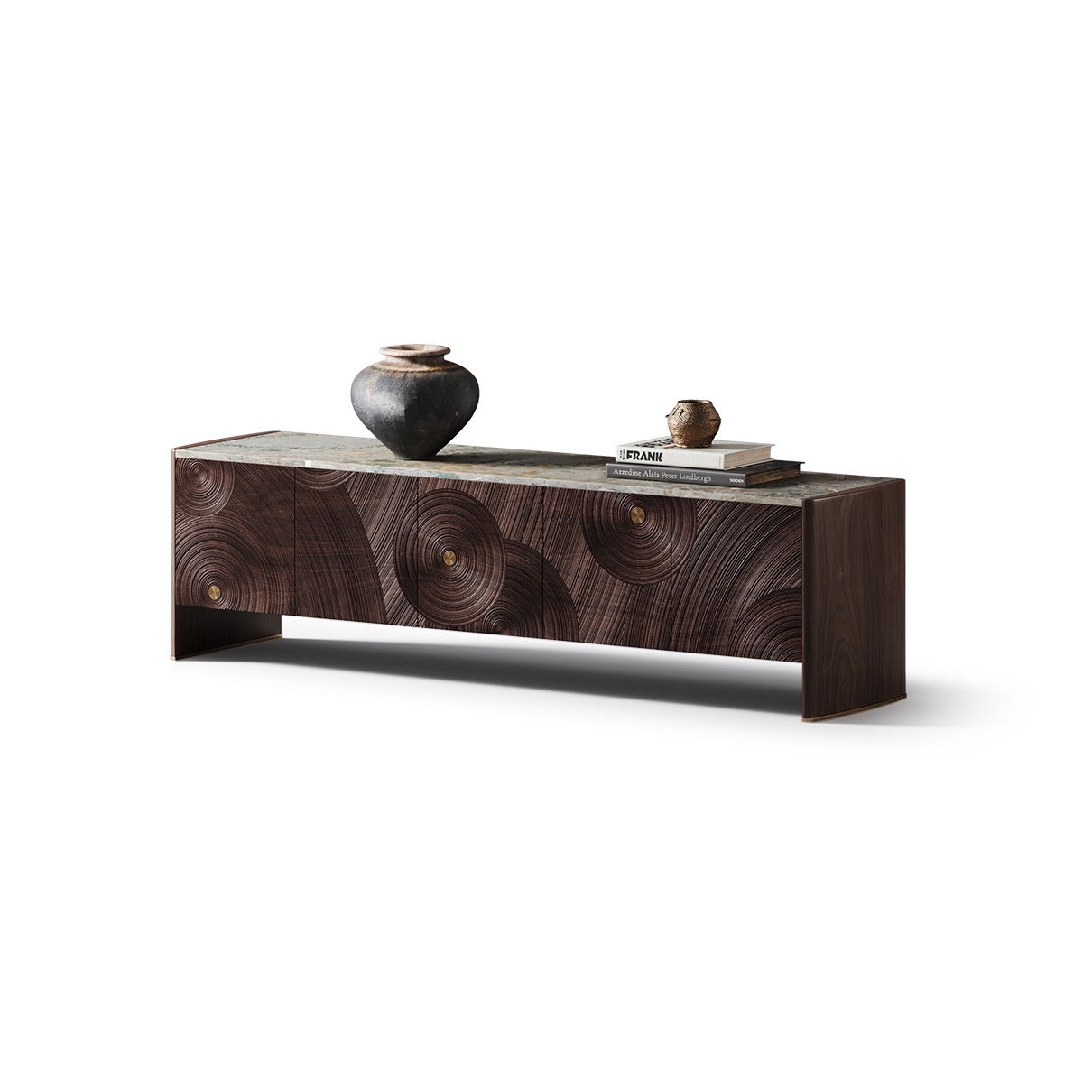 Starry Night Art Carved Bedroom TV Stand 2