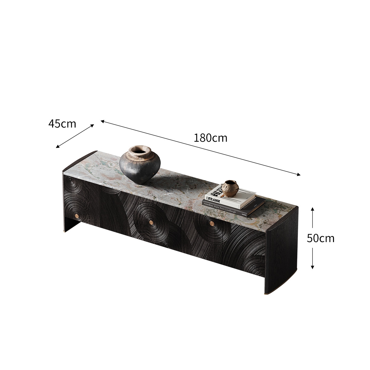 Starry Night Art Carved Bedroom TV Stand 2