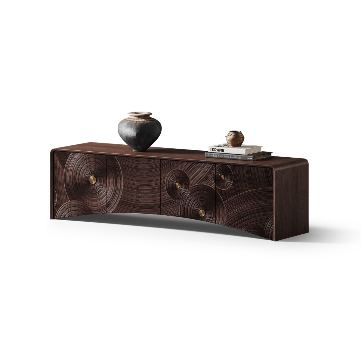 Starry Night Art Carved Bedroom TV Stand