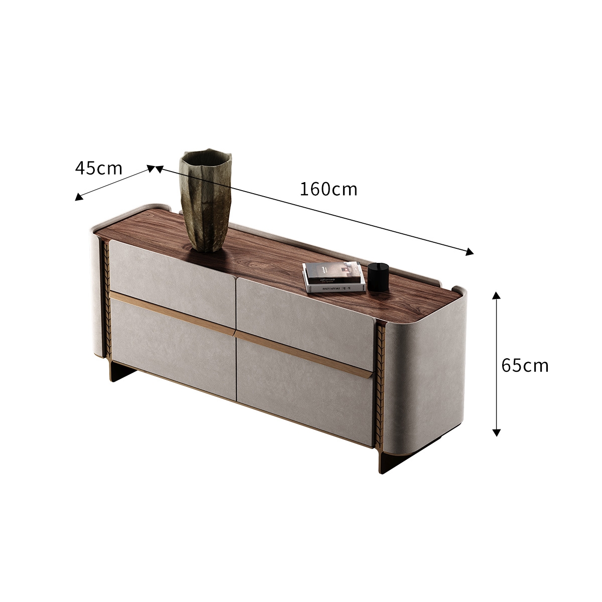 Gold Wheat Bedroom TV Stand