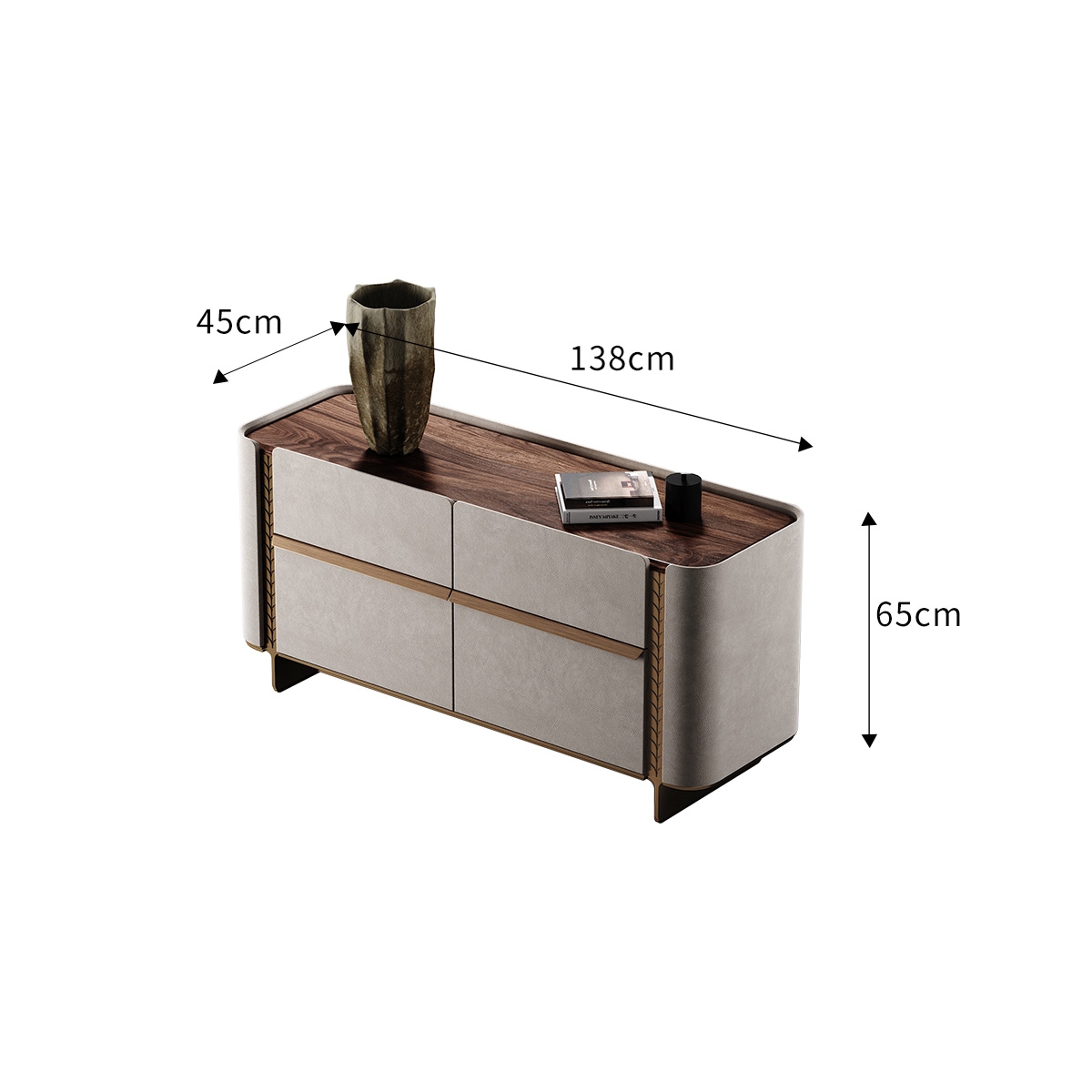 Gold Wheat Bedroom TV Stand