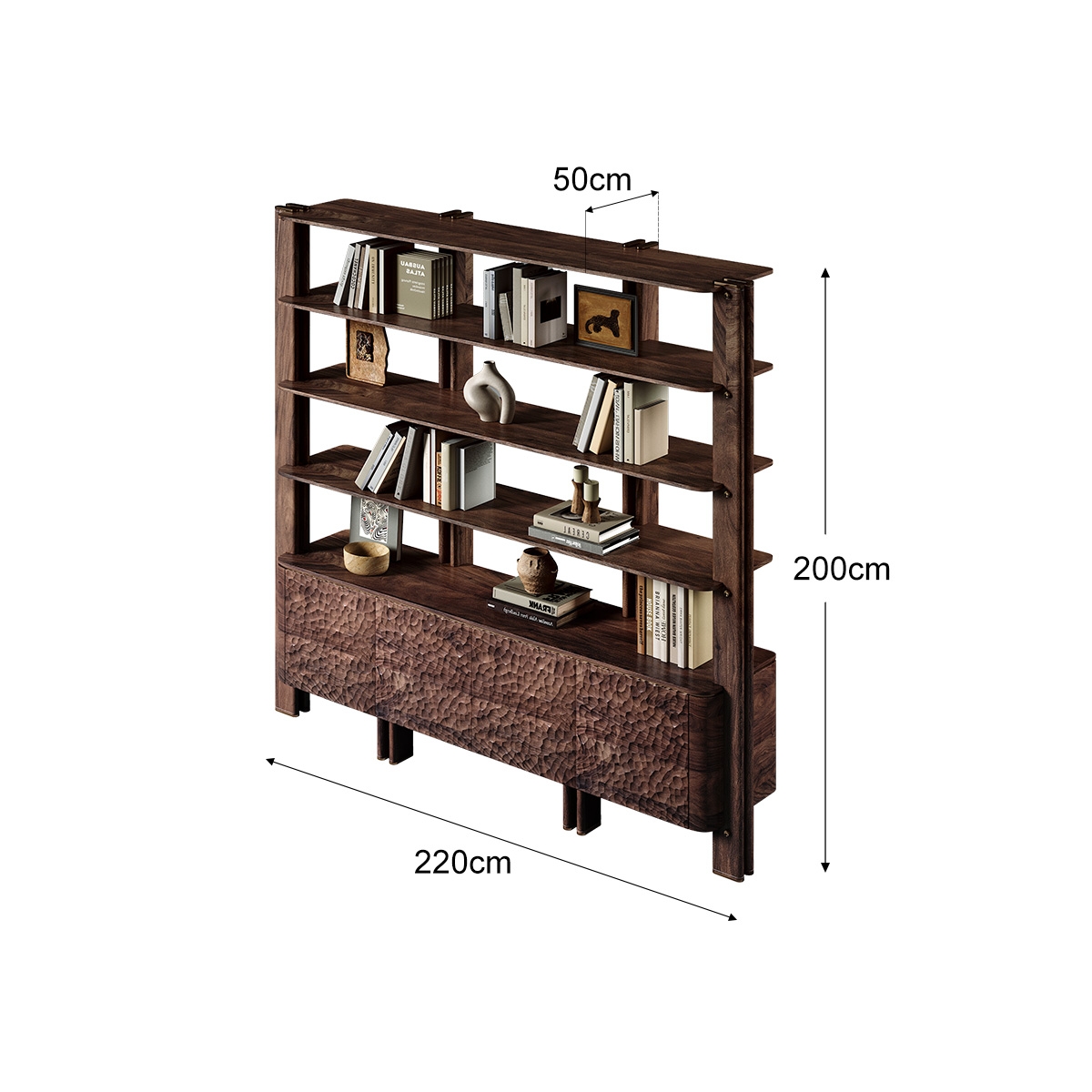 Whole Art Carved Bookcase