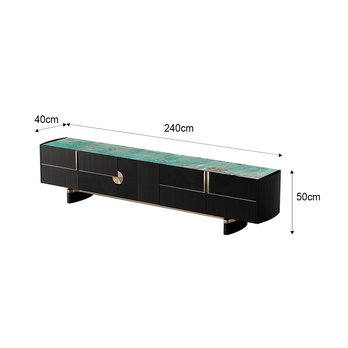 Starry Night Art Carved TV Cabinet 5