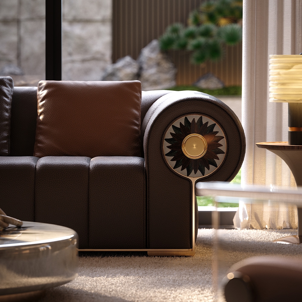 Golden Sunflower Sofa
